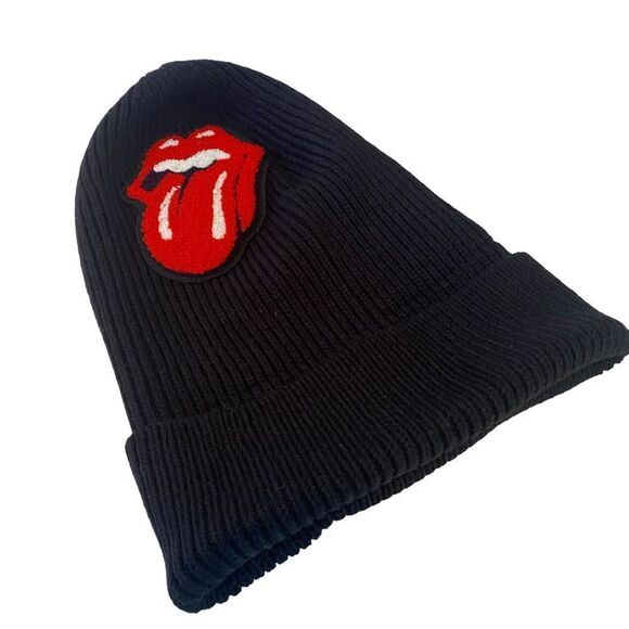 Rolling Stones Logo Black Unisex Stocking Cap. - Picture 4 of 7